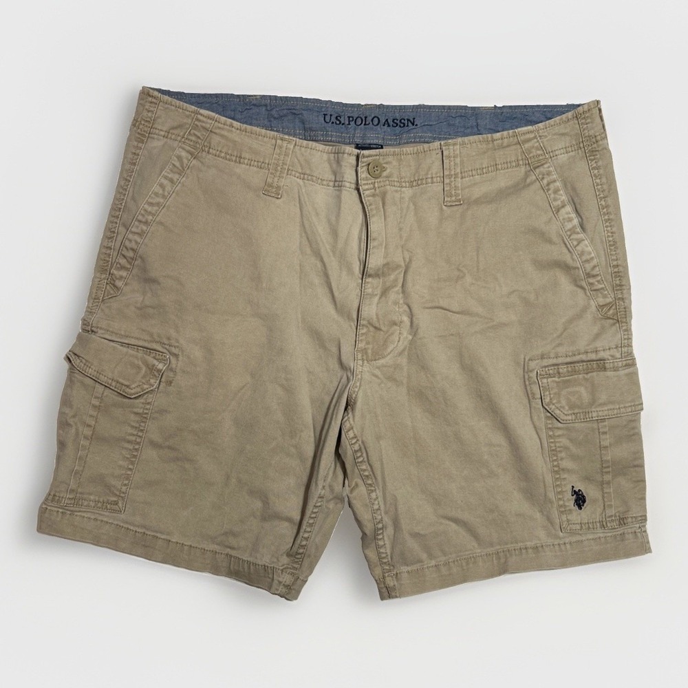 U.S. Polo Assn. Men's Cargo Shorts Casual Outdoor Tan Size 42